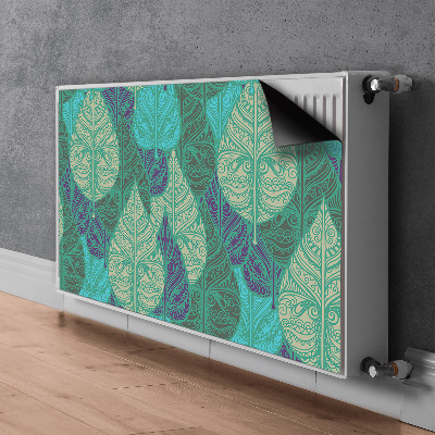 Printed radiator mat Leaves