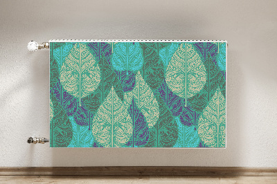 Printed radiator mat Leaves