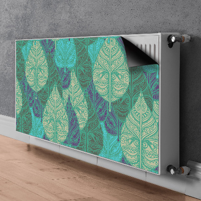 Printed radiator mat Leaves