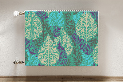 Printed radiator mat Leaves