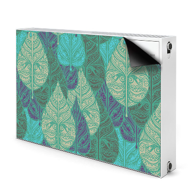 Printed radiator mat Leaves