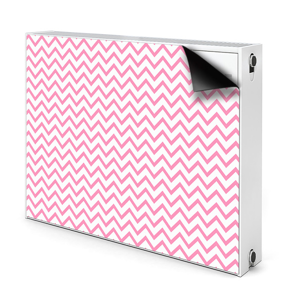 Magnetic radiator mat Pink zigzags