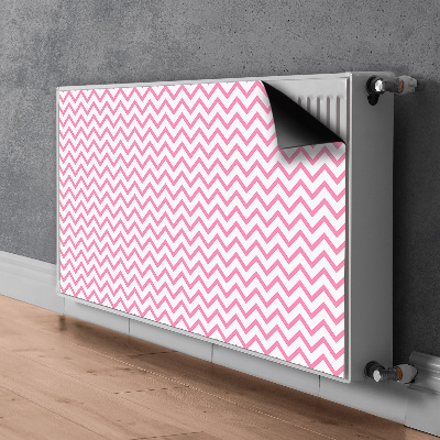 Magnetic radiator mat Pink zigzags