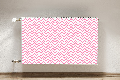 Magnetic radiator mat Pink zigzags