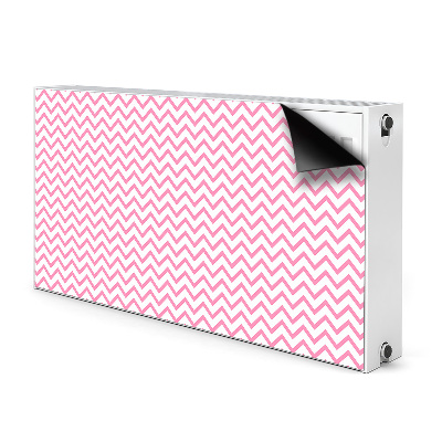 Magnetic radiator mat Pink zigzags