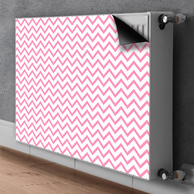 Magnetic radiator mat Pink zigzags