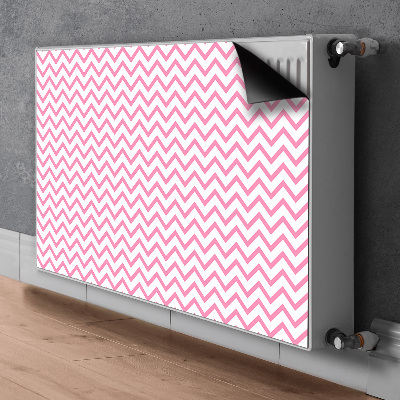 Magnetic radiator mat Pink zigzags