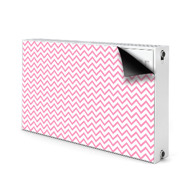 Magnetic radiator mat Pink zigzags