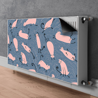 Decorative radiator cover Cartoon cats