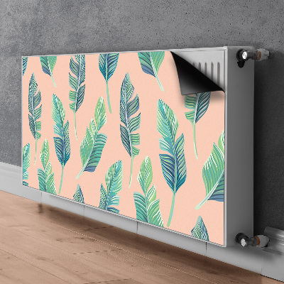 Printed radiator mat Peach leaves