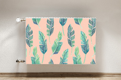 Printed radiator mat Peach leaves