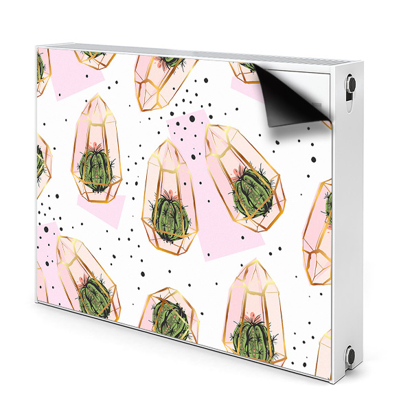 Decorative radiator cover Geometric cacti