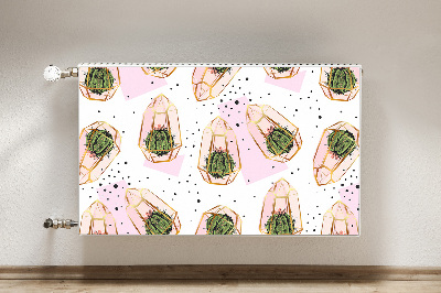 Decorative radiator cover Geometric cacti