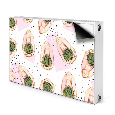 Decorative radiator cover Geometric cacti