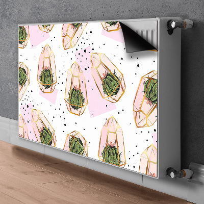 Decorative radiator cover Geometric cacti