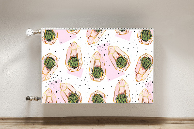 Decorative radiator cover Geometric cacti