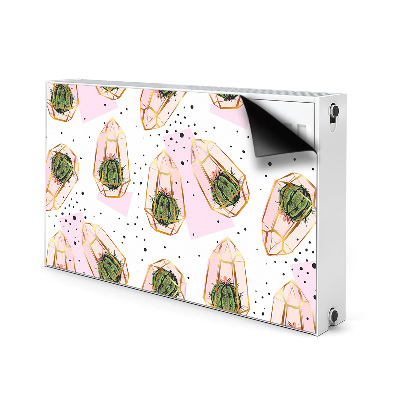 Decorative radiator cover Geometric cacti