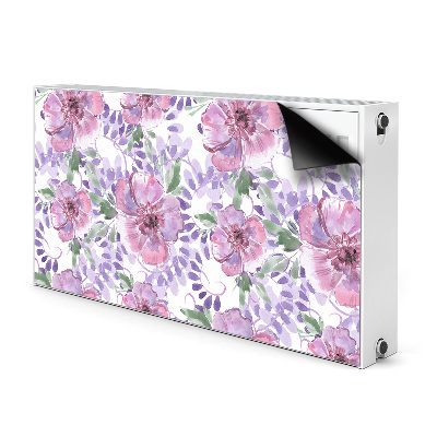 Magnetic radiator mat Purple flowers