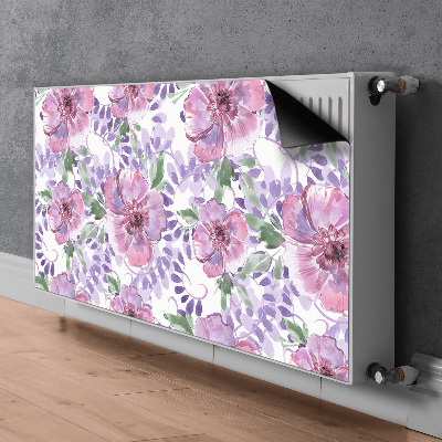 Magnetic radiator mat Purple flowers