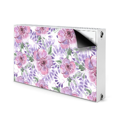 Magnetic radiator mat Purple flowers