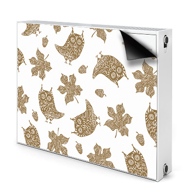 Magnetic radiator cover Leaves and owls