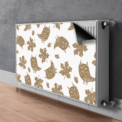 Magnetic radiator cover Leaves and owls