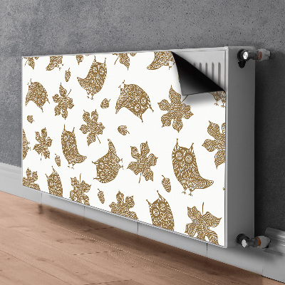 Magnetic radiator cover Leaves and owls