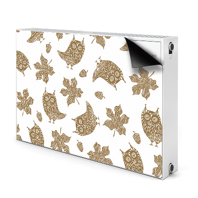 Magnetic radiator cover Leaves and owls