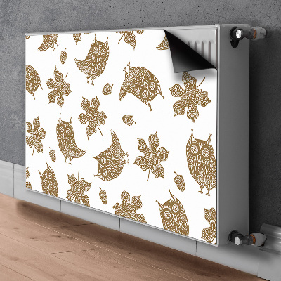 Magnetic radiator cover Leaves and owls