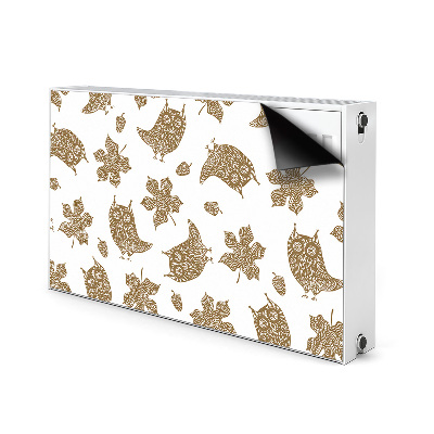 Magnetic radiator cover Leaves and owls