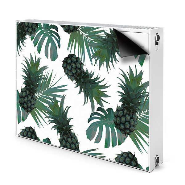 Magnetic radiator mat Green pineapples