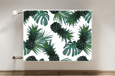 Magnetic radiator mat Green pineapples