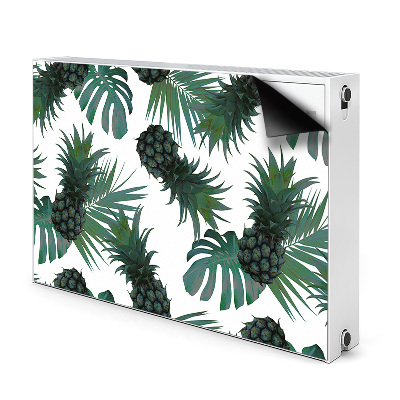 Magnetic radiator mat Green pineapples