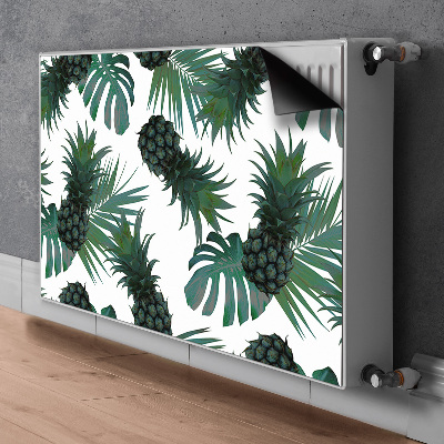 Magnetic radiator mat Green pineapples