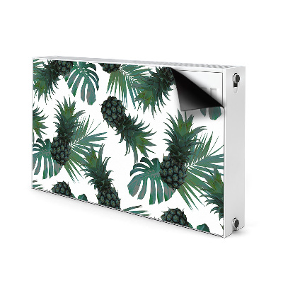 Magnetic radiator mat Green pineapples