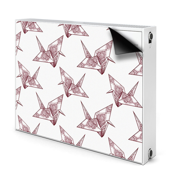 Magnetic radiator mat Origami birds