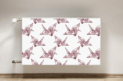 Magnetic radiator mat Origami birds