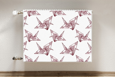 Magnetic radiator mat Origami birds