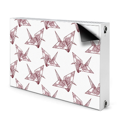 Magnetic radiator mat Origami birds