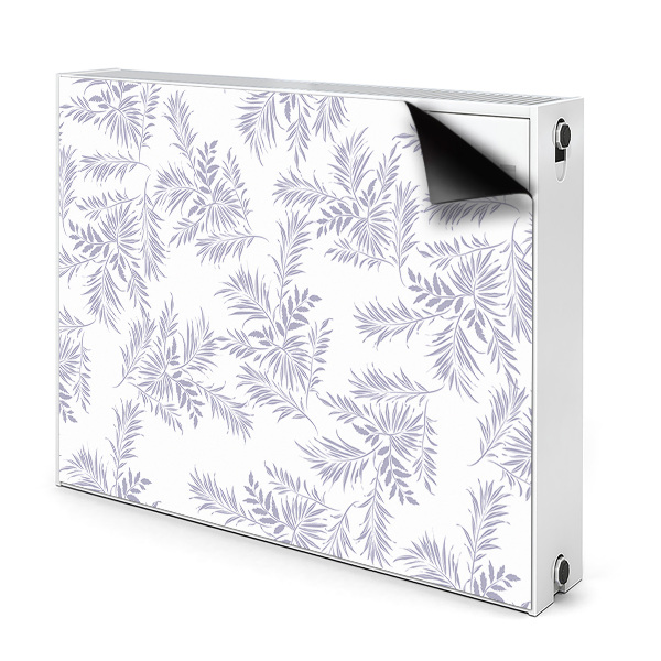 Decorative radiator cover Gray leaves