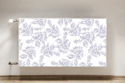 Decorative radiator cover Gray leaves