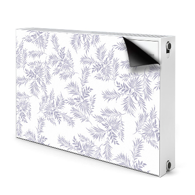 Decorative radiator cover Gray leaves