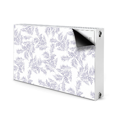 Decorative radiator cover Gray leaves