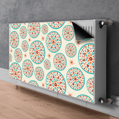 Magnetic radiator mat Indian art