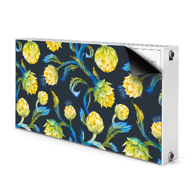 Printed radiator mat Artichoke flowers