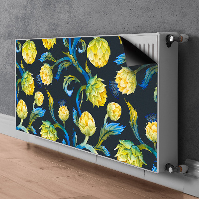 Printed radiator mat Artichoke flowers