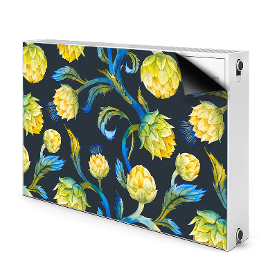 Printed radiator mat Artichoke flowers