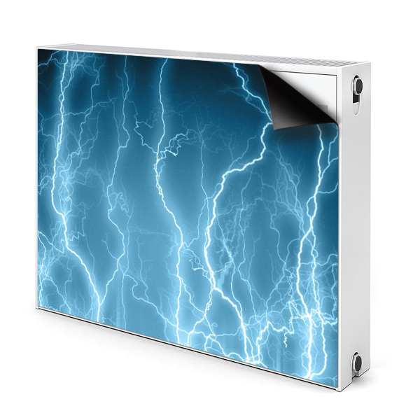 Magnetic radiator cover Blue lightning