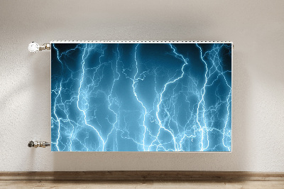 Magnetic radiator cover Blue lightning