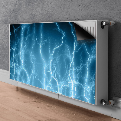 Magnetic radiator cover Blue lightning